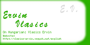 ervin vlasics business card